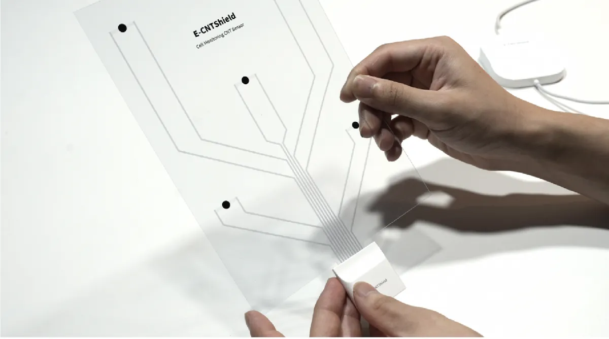 Printed E-CNTShield sensor sheet